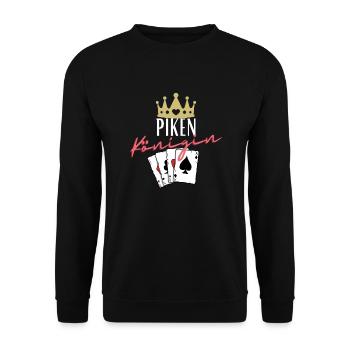 Piken Königin - Unisex Pullover - Schwarz - Vorne - Alina (178cm) & Michal (187cm)