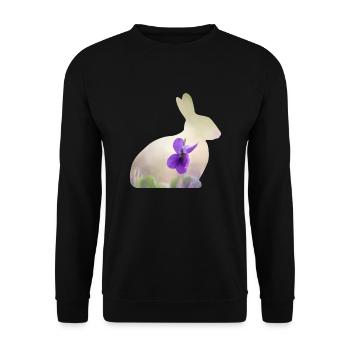 Rabbit Rabbit - Unisex Sweatshirt - black - Front - Alina (178cm) & Michal (187cm)