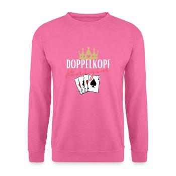 Doppelkopf Königin - Unisex Pullover - Pink - Vorne