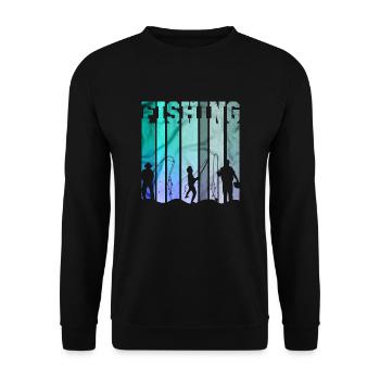 fisch, fisch, angeln, see, meer, angeln, fauna, exotisch - Unisex Pullover - Schwarz - Vorne - Alina (178cm) & Michal (187cm)