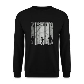 fisch, fisch, angeln, see, meer, angeln, fauna, exotisch - Unisex Pullover - Schwarz - Vorne - Alina (178cm) & Michal (187cm)