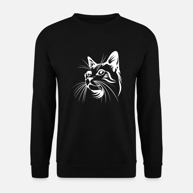 Katze, Katzenmotiv, Katzengesicht - Unisex Pullover - Schwarz