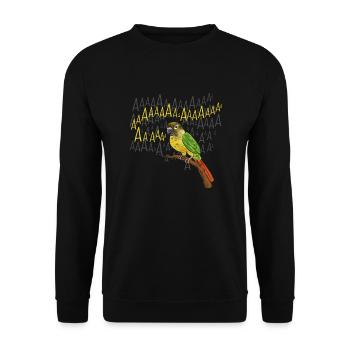 Molina Perruche Perroquet Perruche Oiseau Perruche - Sweat-shirt Unisexe - noir - Devant - Alina (178cm) & Michal (187cm)