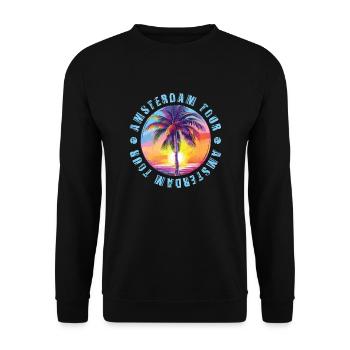 Visite d’Amsterdam colorée - Sweat-shirt Unisexe - noir - Devant - Alina (178cm) & Michal (187cm)