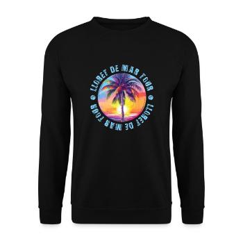 Lloret De Mar Tour Bunt - Unisex Pullover - Schwarz - Vorne - Alina (178cm) & Michal (187cm)