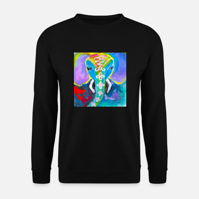 Elefant - Unisex Pullover - Schwarz