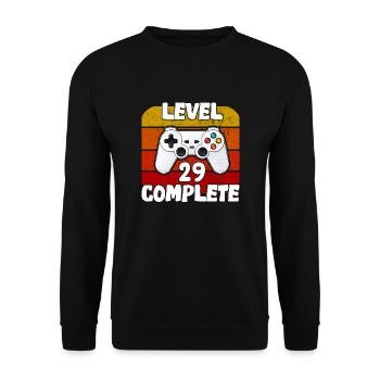 29 Year Anniversary - Gamer Video Games - Unisex Sweatshirt - black - Front - Alina (178cm) & Michal (187cm)
