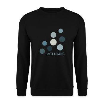 all the colours - mountains - Unisex Sweatshirt - black - Front - Alina (178cm) & Michal (187cm)