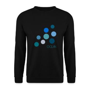 all the colours - ocean - Unisex Sweatshirt - black - Front - Alina (178cm) & Michal (187cm)