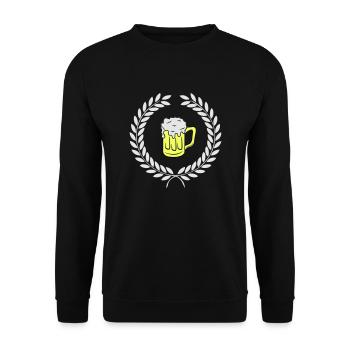 bier wappen - Unisex Pullover - Schwarz - Vorne - Alina (178cm) & Michal (187cm)