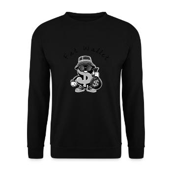Ligne de gros portefeuille - Sweat-shirt Unisexe - noir - Devant - Alina (178cm) & Michal (187cm)