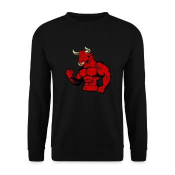 stier - Unisex Pullover - Schwarz - Vorne - Alina (178cm) & Michal (187cm)