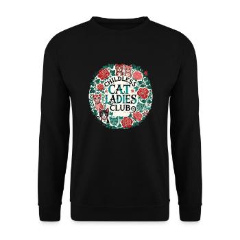 Childless Cat Ladies Club - Unisex Sweatshirt - black - Front - Alina (178cm) & Michal (187cm)