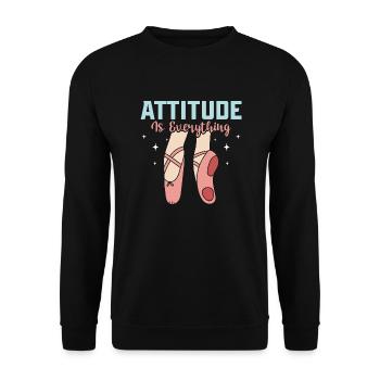 Attitude Is Everything Ballet Dancing - Unisex Sweatshirt - black - Front - Alina (178cm) & Michal (187cm)