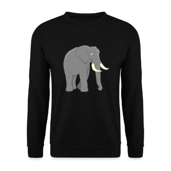 African elephant - Unisex Sweatshirt - black - Front - Alina (178cm) & Michal (187cm)