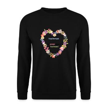 Du plaisir dans le fonctionnel - Sweat-shirt Unisexe - noir - Devant - Alina (178cm) & Michal (187cm)