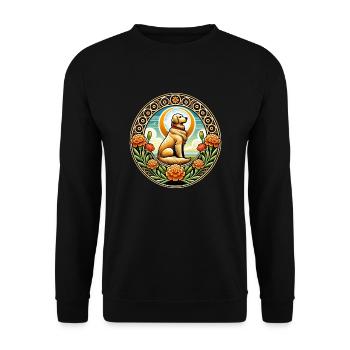 Golden retriever - Sweat-shirt Unisexe - noir - Devant - Alina (178cm) & Michal (187cm)