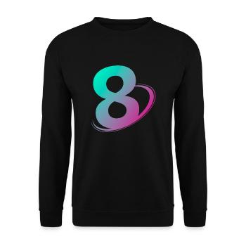 Number 8 multicolor - Unisex Sweatshirt - black - Front - Alina (178cm) & Michal (187cm)