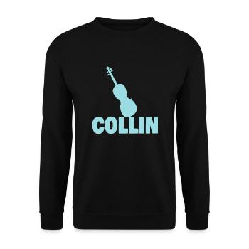 Collin als Bratsche - Unisex Pullover - Schwarz - Vorne - Alina (178cm) & Michal (187cm)