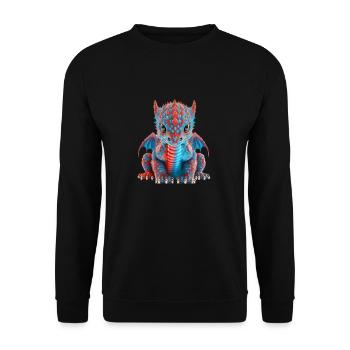 Bébé dragon - Sweat-shirt Unisexe - noir - Devant - Alina (178cm) & Michal (187cm)