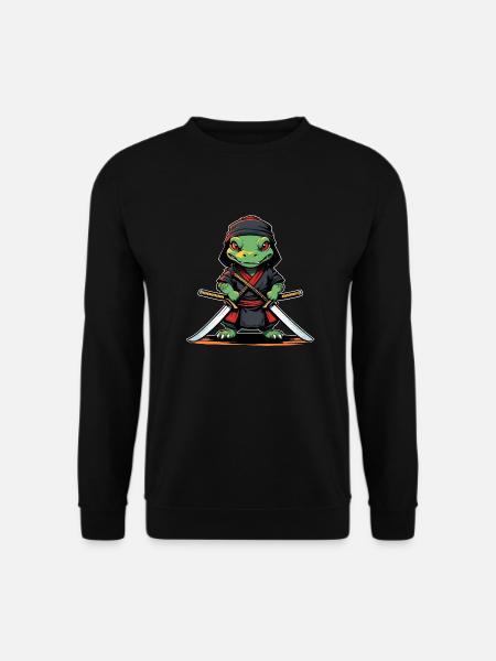 Ninja-Aligator #3 - Unisex Pullover - Schwarz
