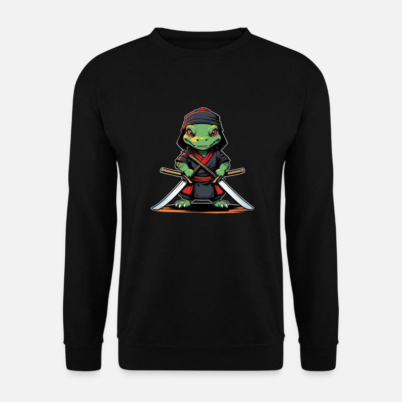 Ninja-Aligator #3 - Unisex Pullover - Schwarz