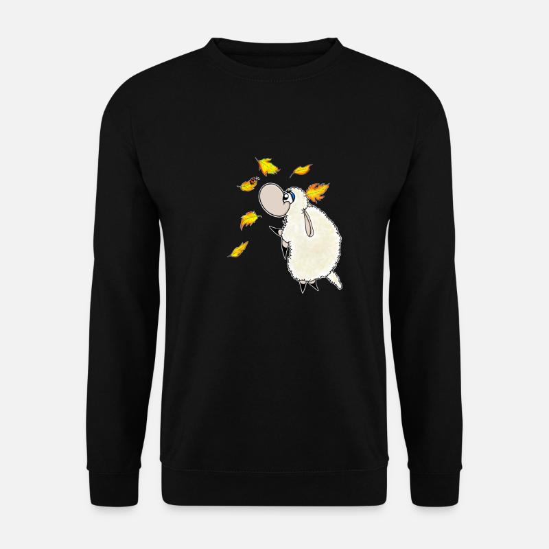 Wolly Sheepling Autumn Leaf Fall - Unisex Sweatshirt - black