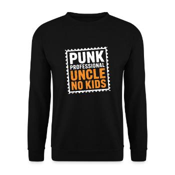 Punk Professional Uncle No Kids 11 - Unisex Pullover - Schwarz - Vorne - Alina (178cm) & Michal (187cm)
