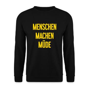 Les gens vous fatiguent - Drôle de dicton - Sweat-shirt Unisexe - noir - Devant - Alina (178cm) & Michal (187cm)