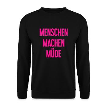 Les gens vous fatiguent - Drôle de dicton - Sweat-shirt Unisexe - noir - Devant - Alina (178cm) & Michal (187cm)