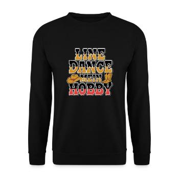 Design de danse en ligne coloré avec chapeau de cow-boy - Sweat-shirt Unisexe - noir - Devant - Alina (178cm) & Michal (187cm)