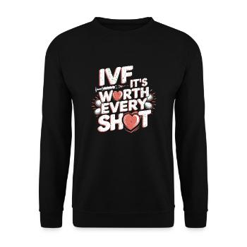 Hope and courage on the IVF journey - Unisex Sweatshirt - black - Front - Alina (178cm) & Michal (187cm)