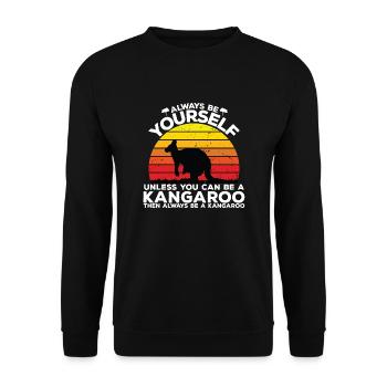 Be A Kangaroo - Unisex Sweatshirt - black - Front - Alina (178cm) & Michal (187cm)