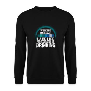 Week-end plein d’amour du lac - Sweat-shirt Unisexe - noir - Devant - Alina (178cm) & Michal (187cm)