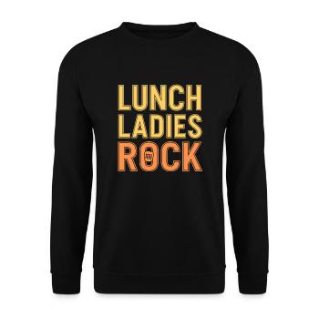 Proud of the Lunch Ladies - Unisex Sweatshirt - black - Front - Alina (178cm) & Michal (187cm)