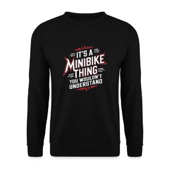 Minibike fan with heart - Unisex Sweatshirt - black - Front - Alina (178cm) & Michal (187cm)