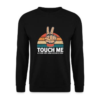 Fighter's heart for MMA fans - Unisex Sweatshirt - black - Front - Alina (178cm) & Michal (187cm)