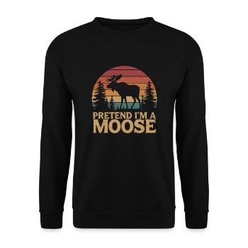 Amour humoristique pour l’orignal - Sweat-shirt Unisexe - noir - Devant - Alina (178cm) & Michal (187cm)