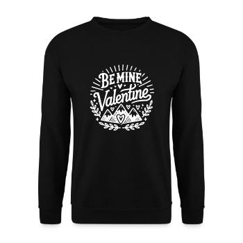 Sei mein Valentinstag - Unisex Pullover - Schwarz - Vorne - Alina (178cm) & Michal (187cm)