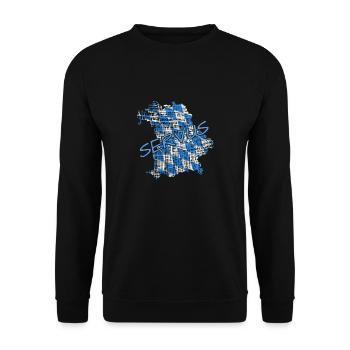 Bayern - Unisex Pullover - Schwarz - Vorne - Alina (178cm) & Michal (187cm)