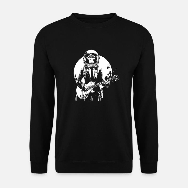 funny astronaut monkey - Unisex Sweatshirt - black