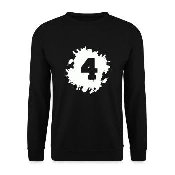 4 blobs - Unisex Sweatshirt - black - Front - Alina (178cm) & Michal (187cm)
