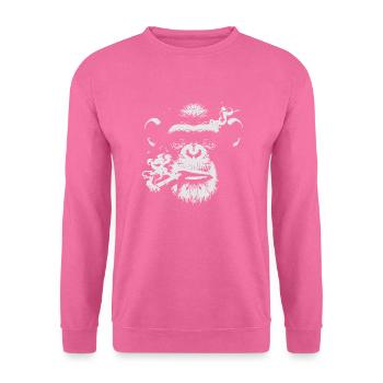 Affengesicht mit Zigarre - Unisex Pullover - Pink - Vorne