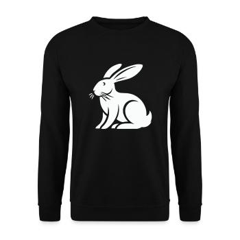 Rabbit Rabbit Animal - Unisex Sweatshirt - black - Front - Alina (178cm) & Michal (187cm)
