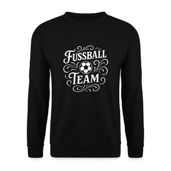 Fussball Team - Unisex Pullover - Schwarz - Vorne - Alina (178cm) & Michal (187cm)