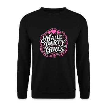 Malle Party Girls - Unisex Pullover - Schwarz - Vorne - Alina (178cm) & Michal (187cm)