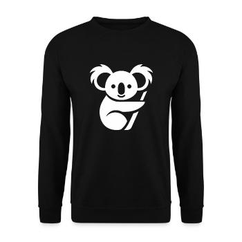 Koala Love: Cuddly Tree Climber - Unisex Sweatshirt - black - Front - Alina (178cm) & Michal (187cm)