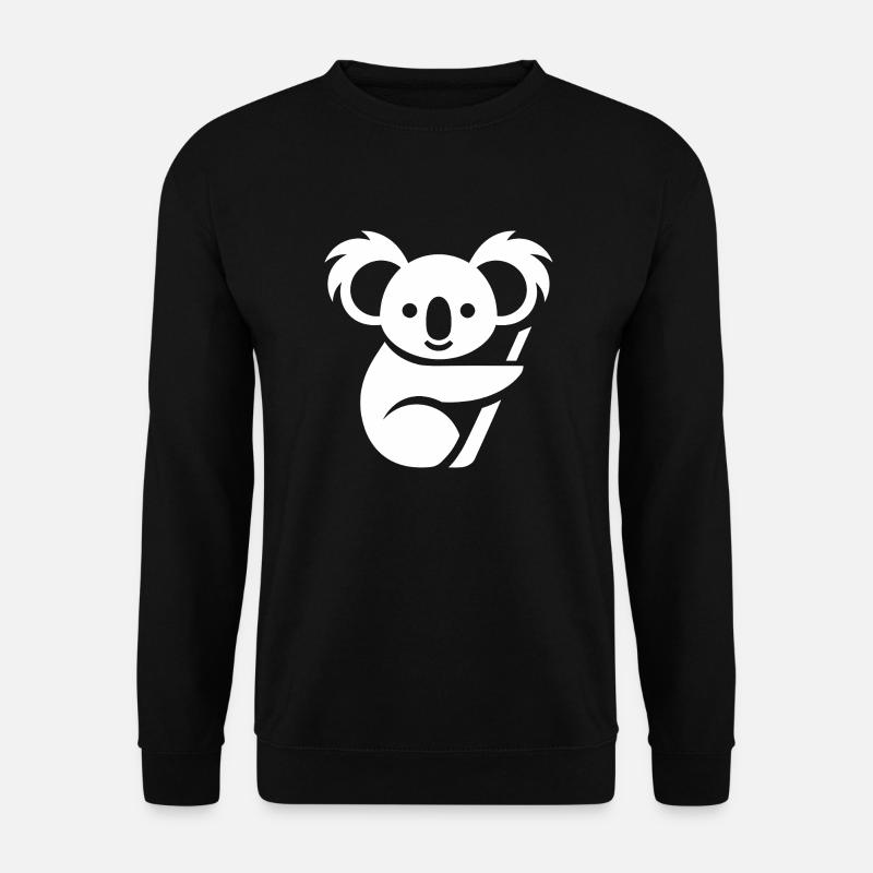 Koala-Liebe: Knuddeliger Baumkletterer - Unisex Pullover - Schwarz