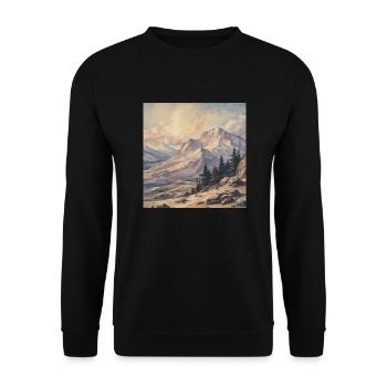 Hikers in the Golden Mountains - Unisex Sweatshirt - black - Front - Alina (178cm) & Michal (187cm)