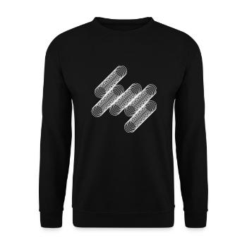 geometric circles - Unisex Sweatshirt - black - Front - Alina (178cm) & Michal (187cm)